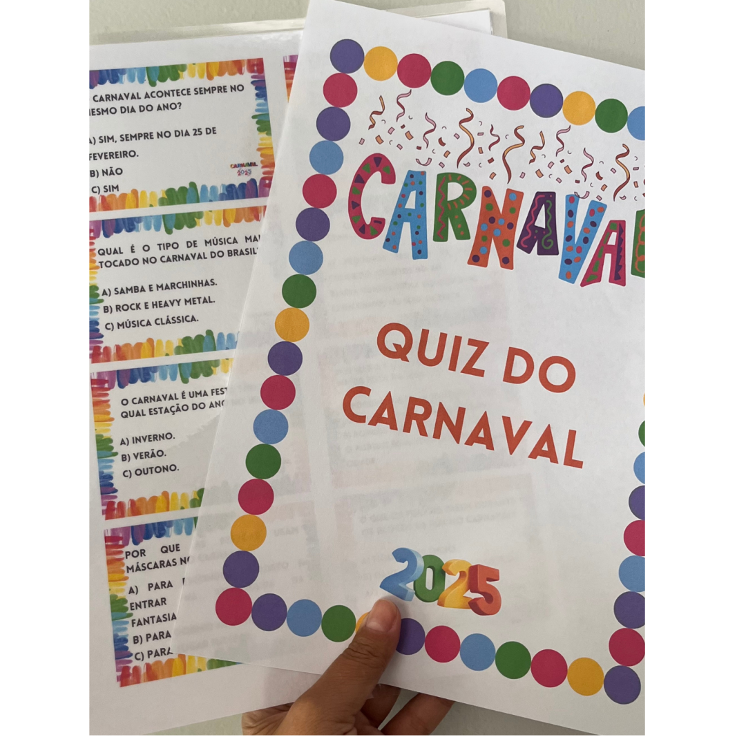 🎭 QUIZ DIVERTIDO SOBRE O CARNAVAL! 🎉